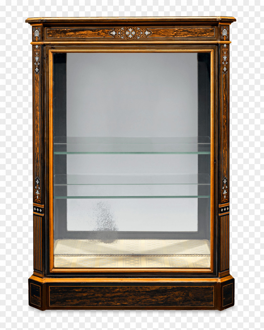 Cupboard Display Case Window Shelf Antique PNG