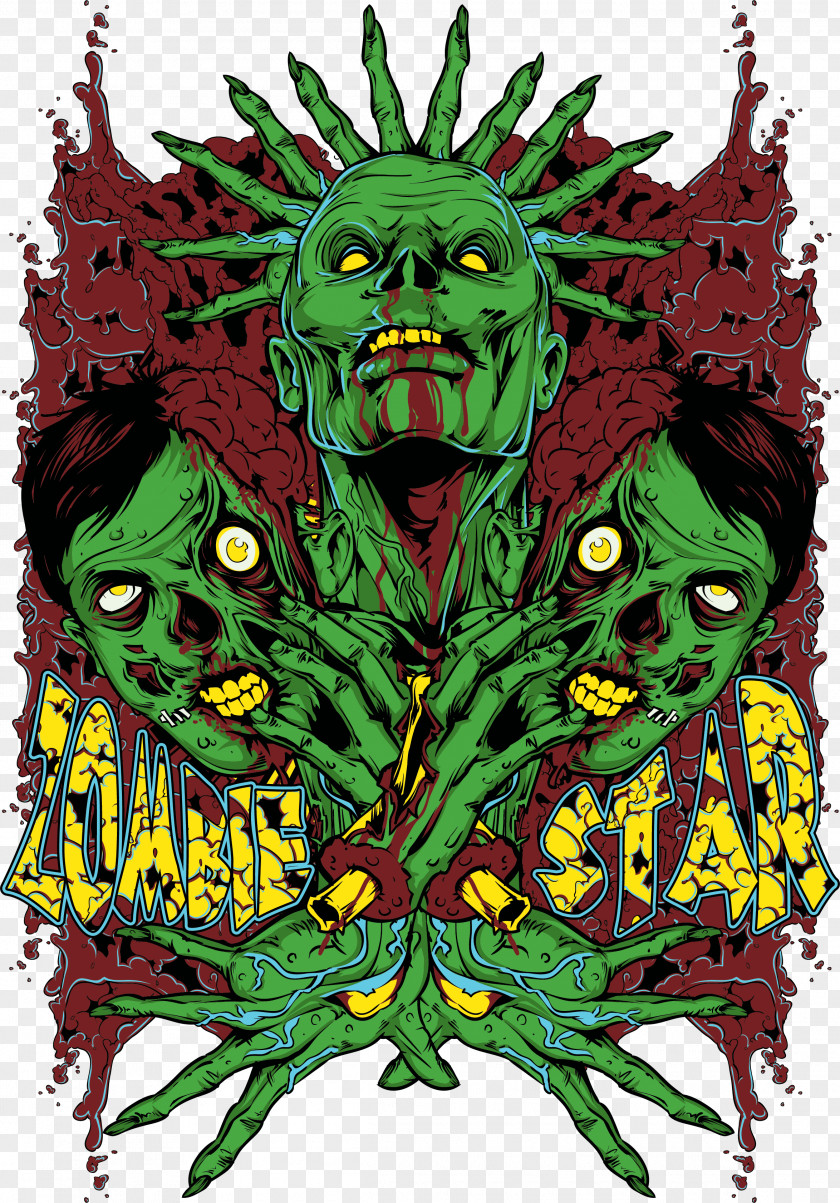 Green Monster Print T-shirt Daryl Dixon Hoodie Clothing PNG