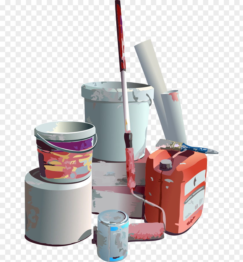 Vector Paint Tools And The Bucket Paintbrush PNG