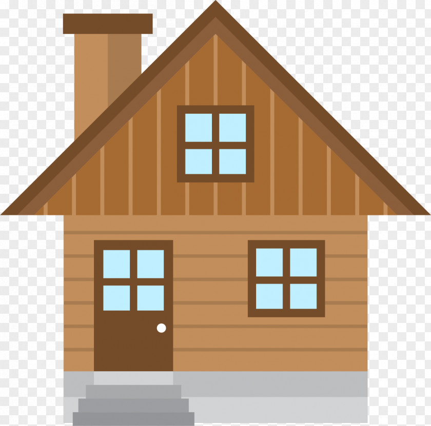Cartoon Cabin Home House Log PNG