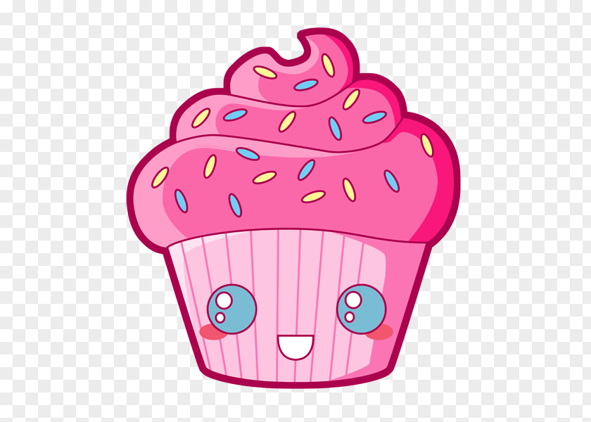 Pink Cupcake Animation Drawing Food Cream PNG