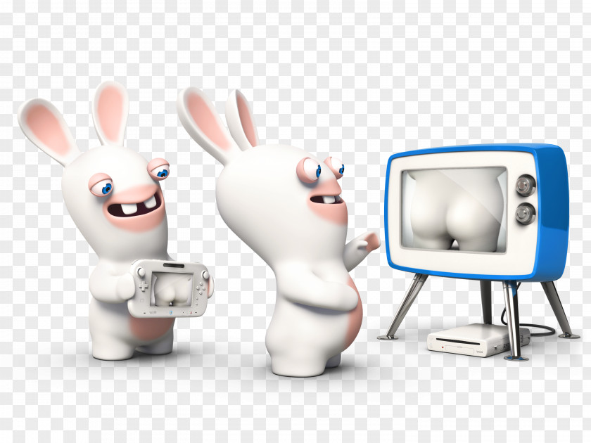 U Wii Rabbids Land Rayman Raving Rabbids: TV Party PNG