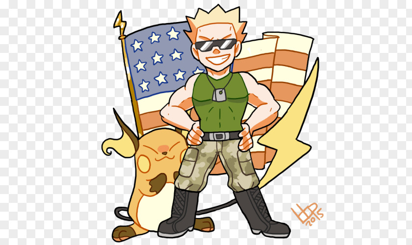 United States Lt. Surge Raichu Pokémon Kanto PNG