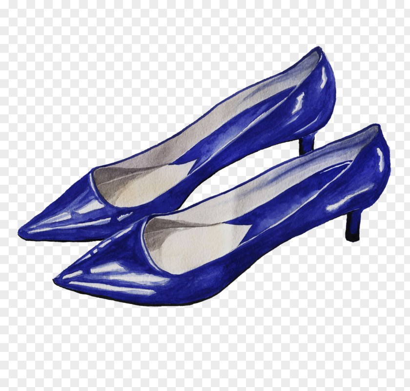 Chaussure Blue High-heeled Shoe PNG