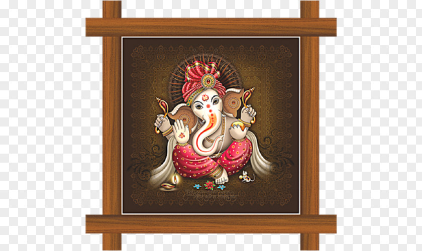 Ganesha Painting Indian Art Mural PNG
