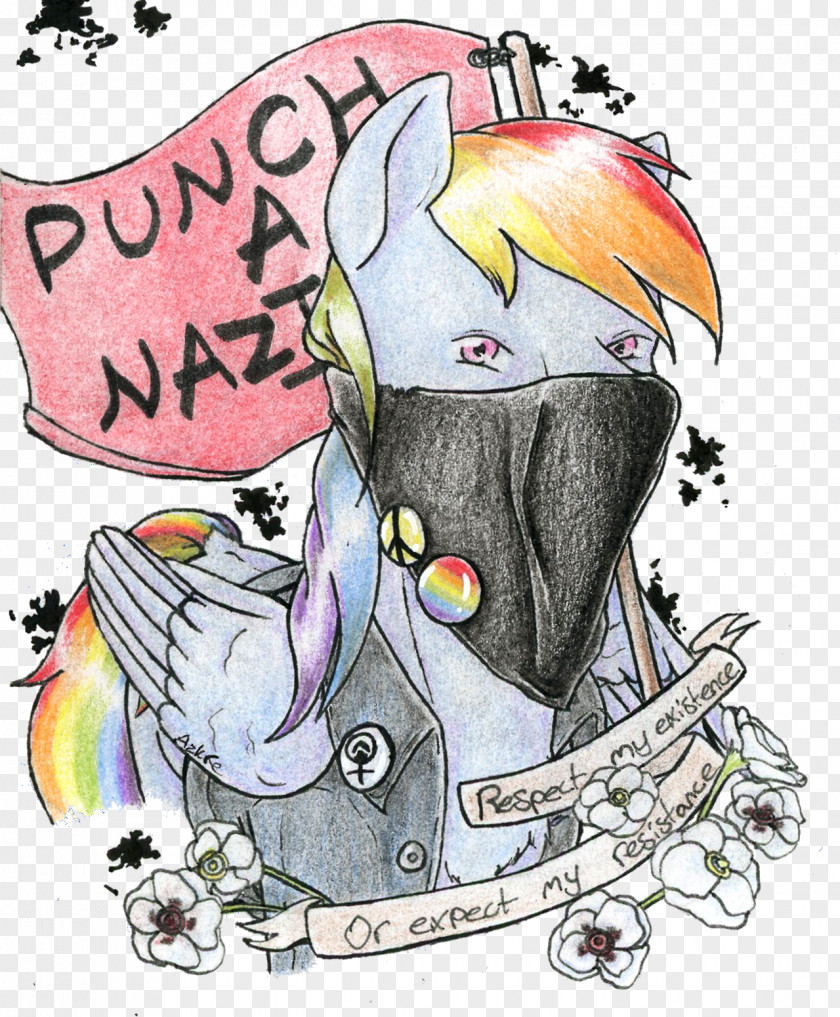 Punctum My Little Pony Rainbow Dash Antifa Art PNG