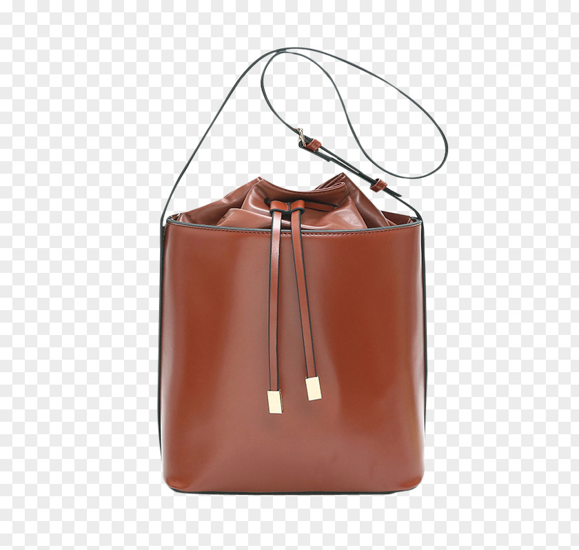 Bag Handbag Brown Leather Caramel Color PNG