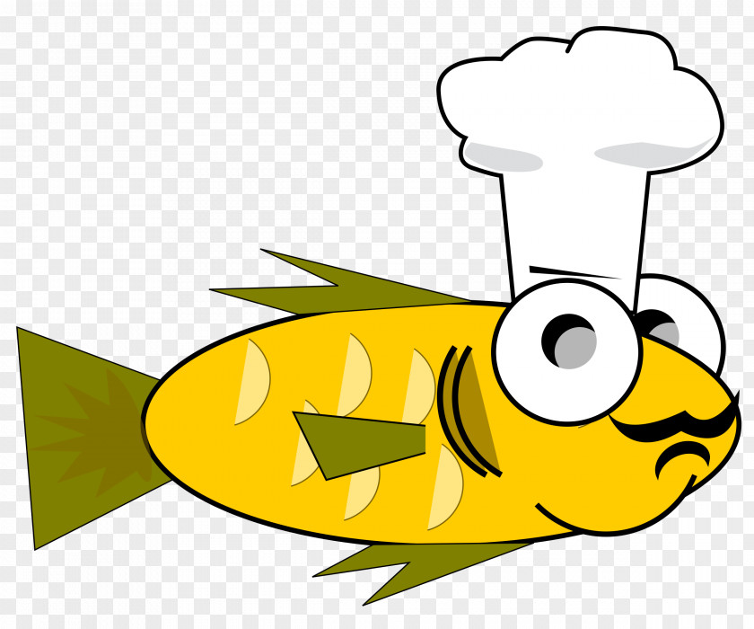 Cooking Goldfish Cartoon Clip Art PNG