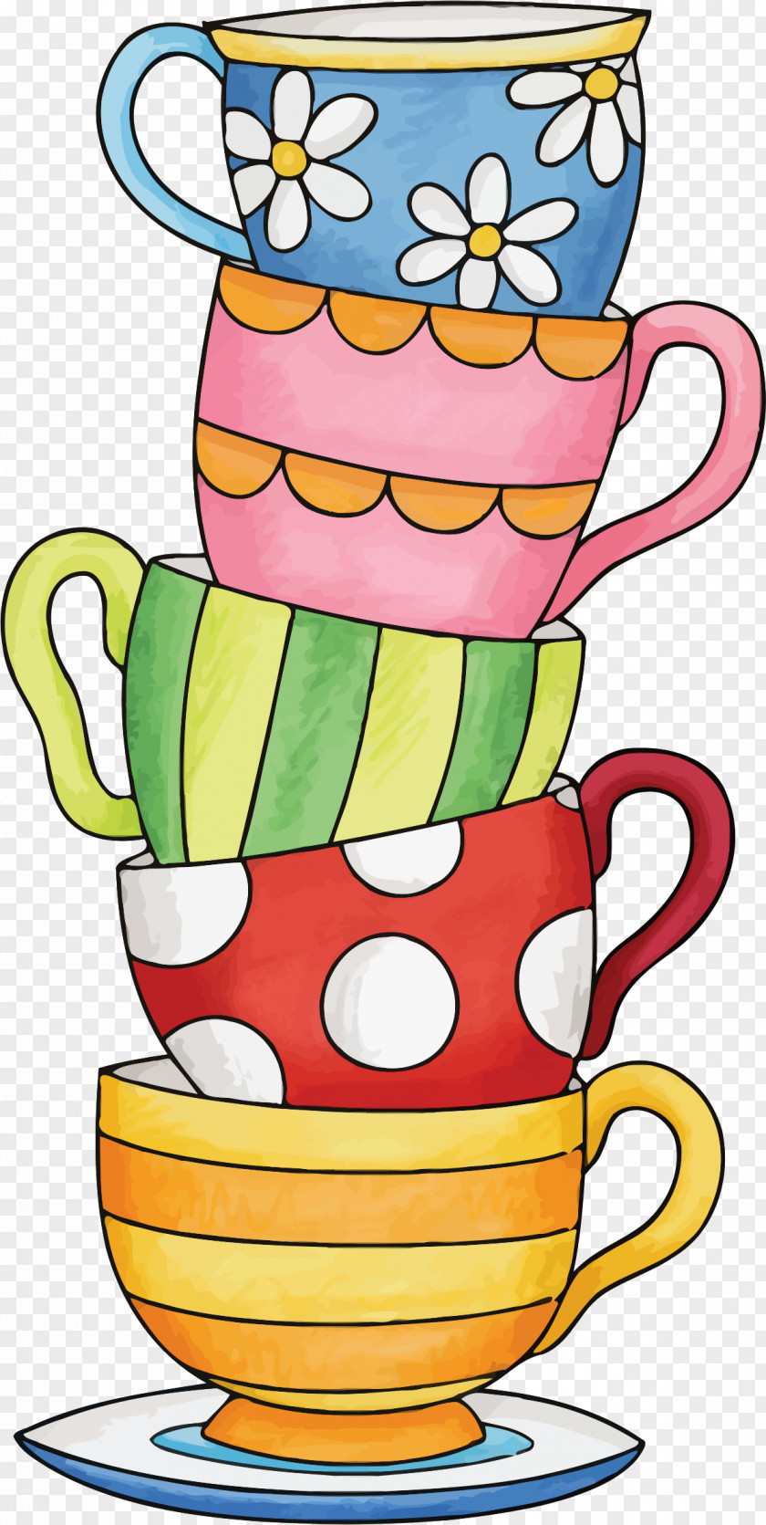 Ivan Tea Teacup Saucer Clip Art PNG