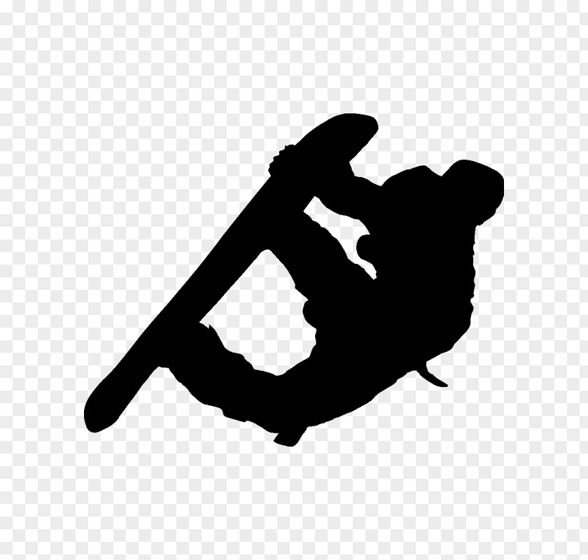 Silhouette Snowboarding Sport Decal PNG