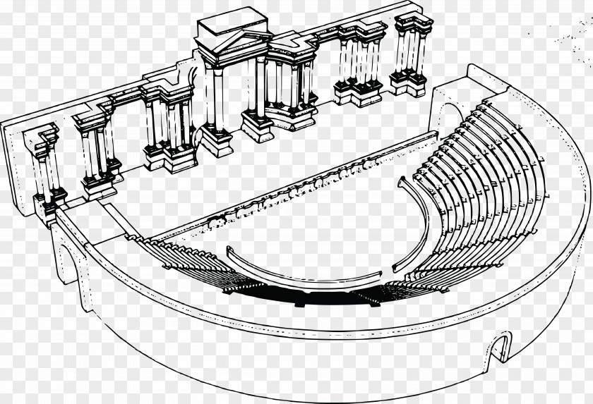 Wheat Wreath Roman Theatre Theater Palmyra Clip Art PNG