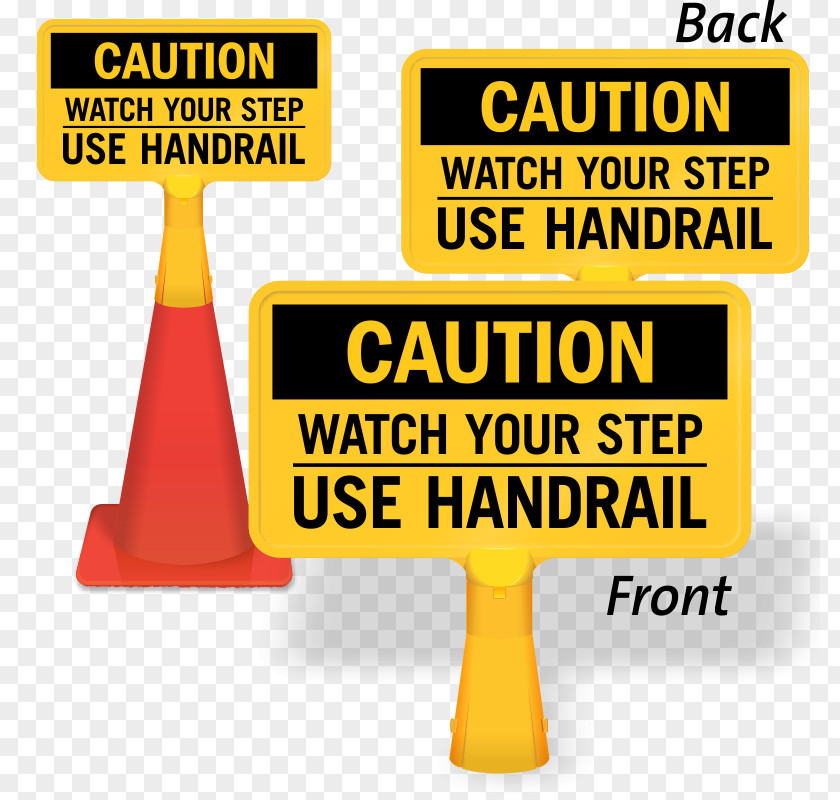 Handrail Warning Sign Safety Hazard Traffic PNG