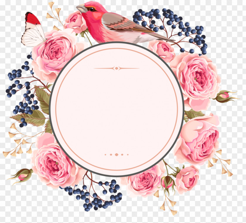 Flower Wedding Invitation Picture Frames Clip Art Borders And PNG