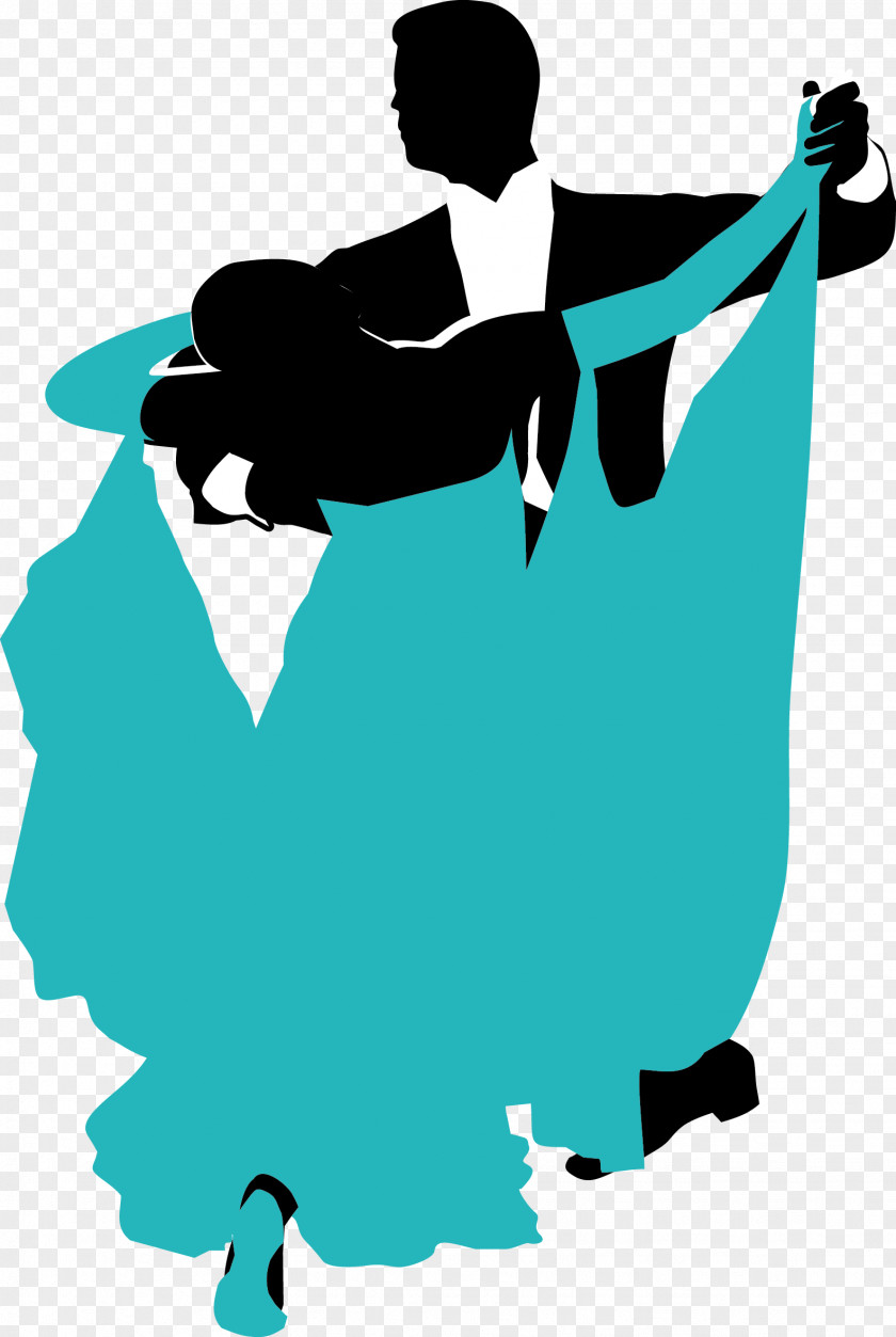 Ballroom Human Behavior Teal Silhouette Clip Art PNG