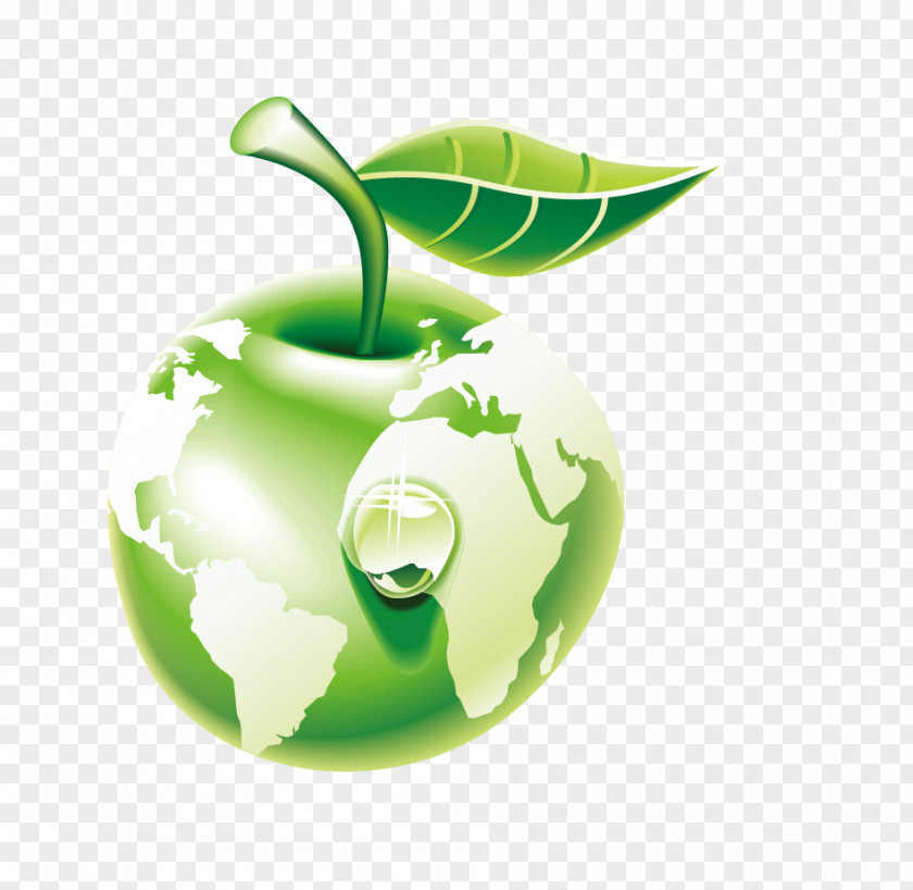 Green Apple Earth Royalty-free Clip Art PNG