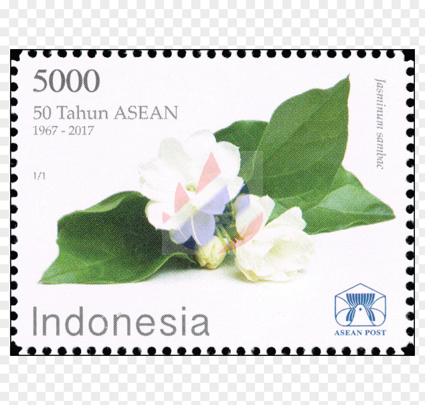 Jasminum Sambac Association Of Southeast Asian Nations Postage Stamps Indonesia Star Jasmine Arabian PNG