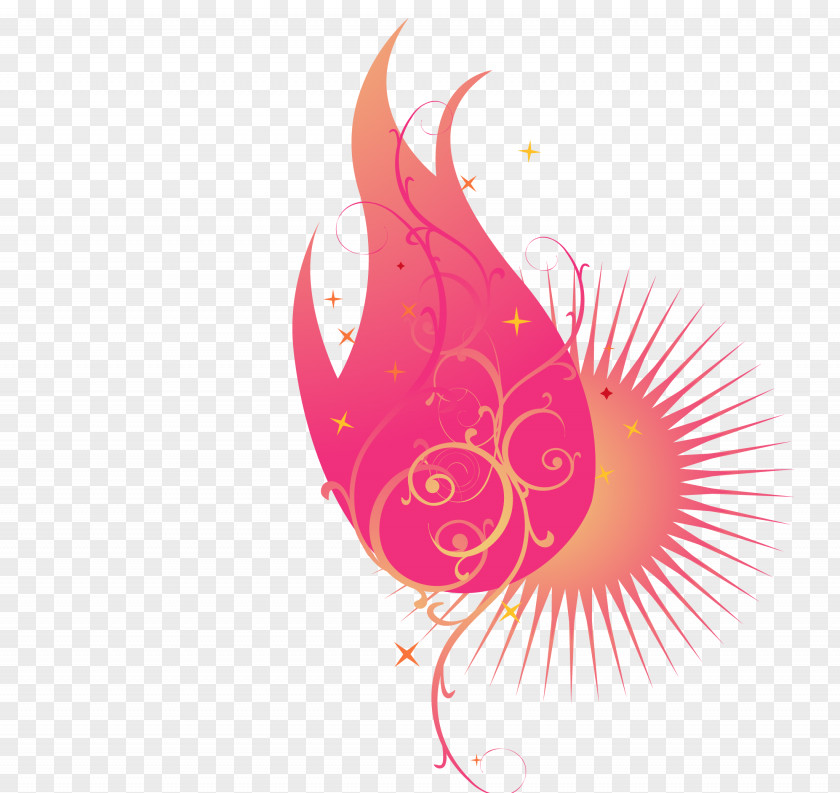 Pink Fire-shaped Pattern Vector Material Flame Cdr Adobe Illustrator PNG