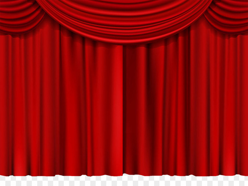Stage Cloth Red Curtains Theater Drapes And Theatre Pattern PNG