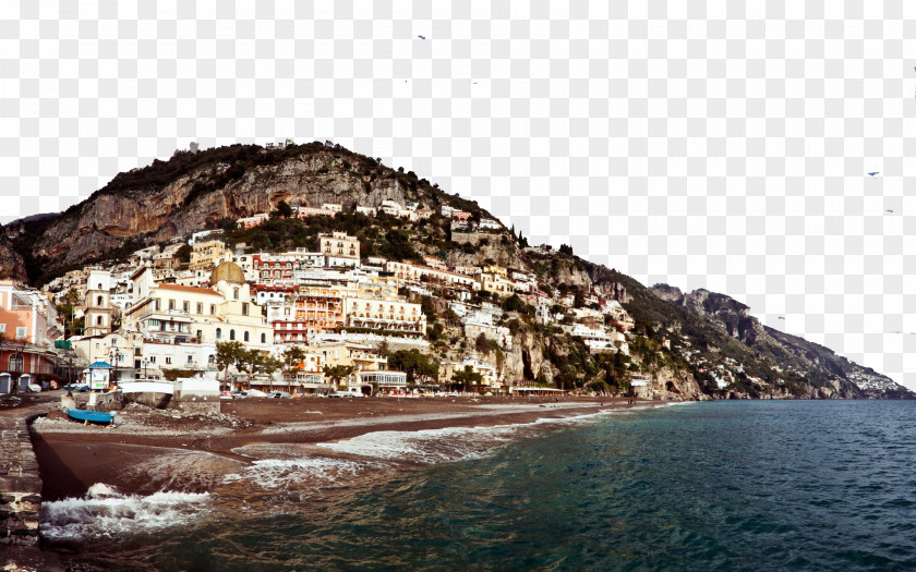 Italy Positano Town Eight Amalfi Coast Display Resolution Wallpaper PNG