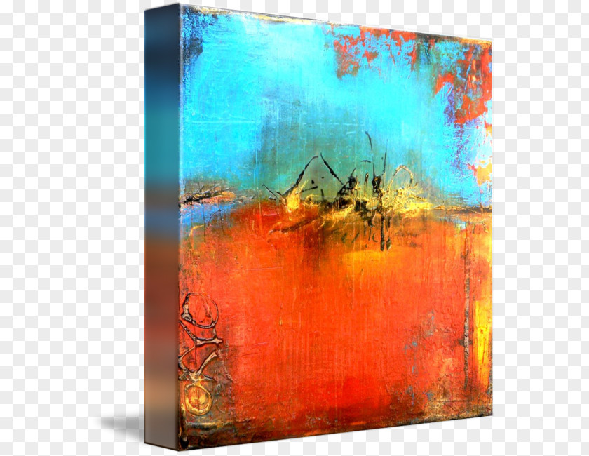 Painting Acrylic Paint Gallery Wrap Canvas Art PNG