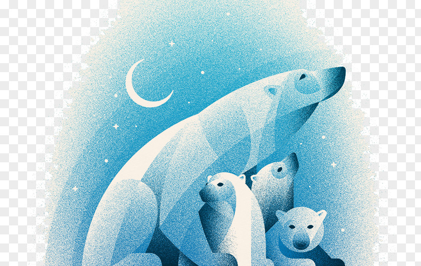 Polar Bears Element Bear DKNG Studios Poster Illustration PNG