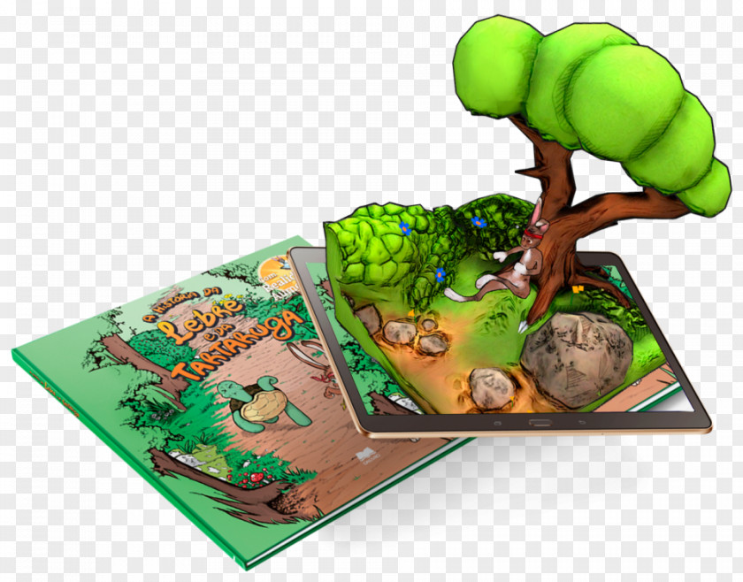 Book The Tortoise And Hare La Fontaine's Fables Augmented Reality PNG