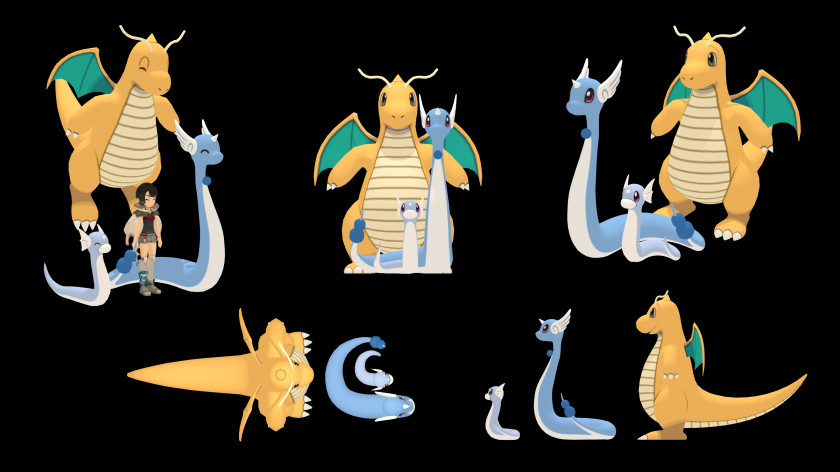 Cliparts Comparison Chart Pokxe9mon GO Dratini Dragonair Dragonite Clip Art PNG