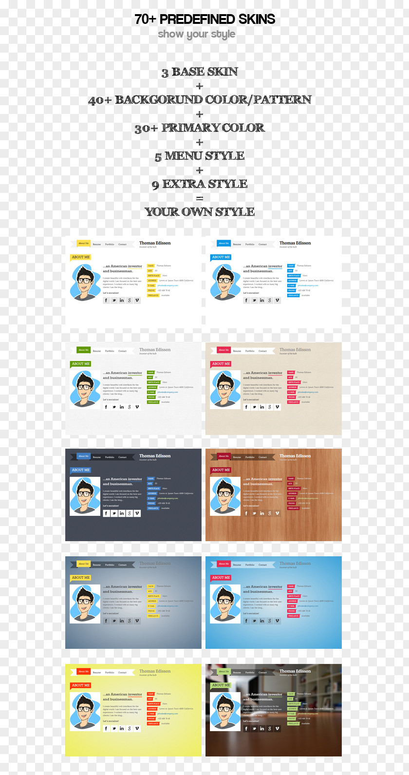 Compatible Ie8 Scroll Bar Responsive Web Design WordPress CSS3 HTML VCard PNG