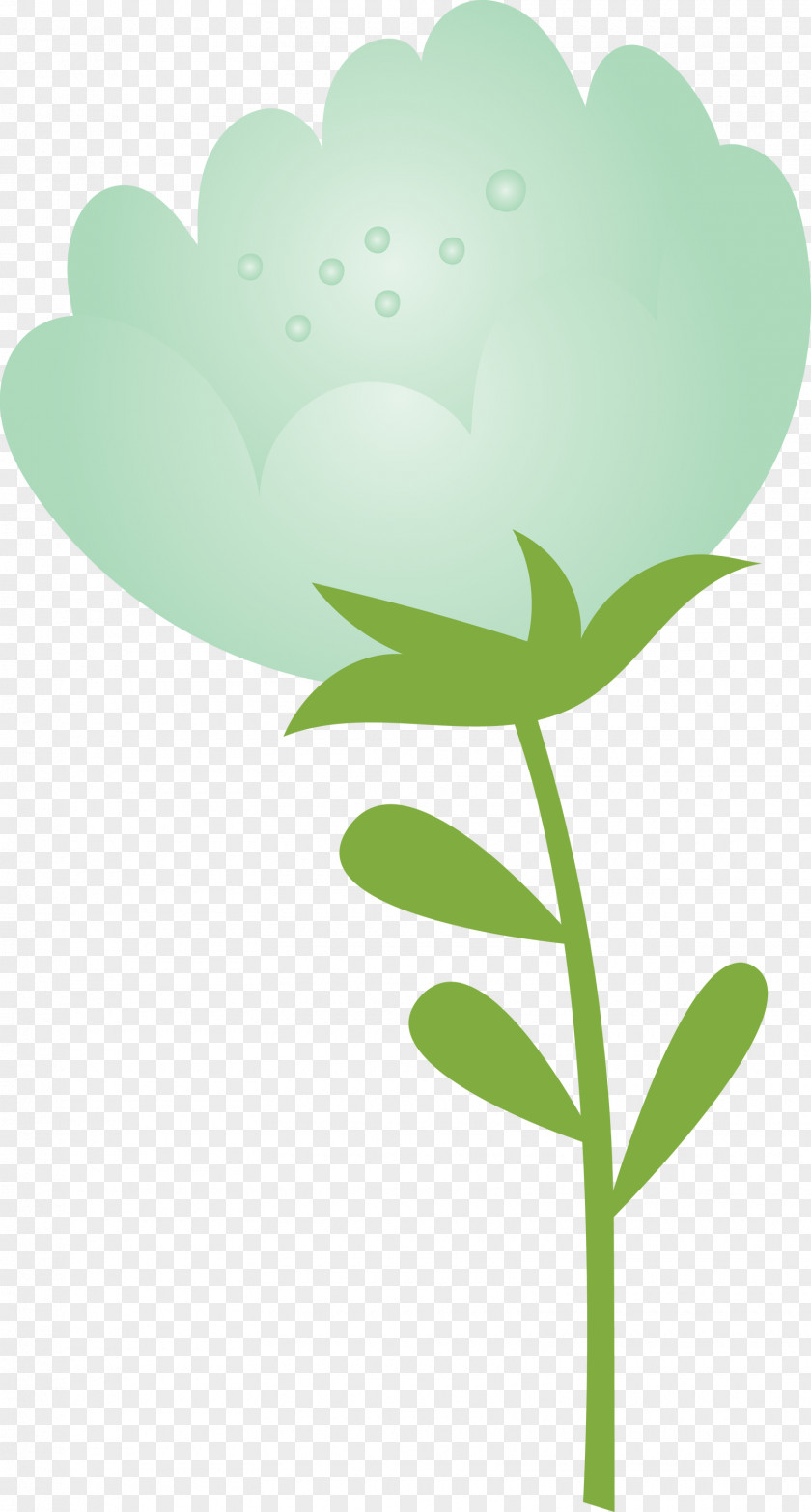 Green Leaf Plant Flower Stem PNG