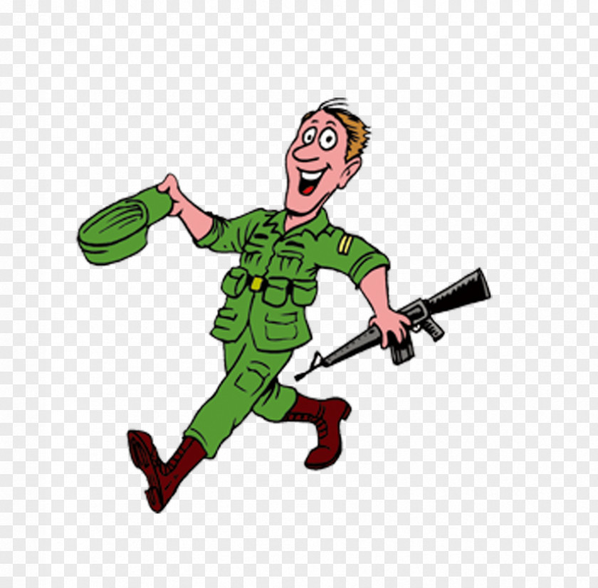 Creative Force,Military Material,Be A Soldier Cartoon Military Clip Art PNG