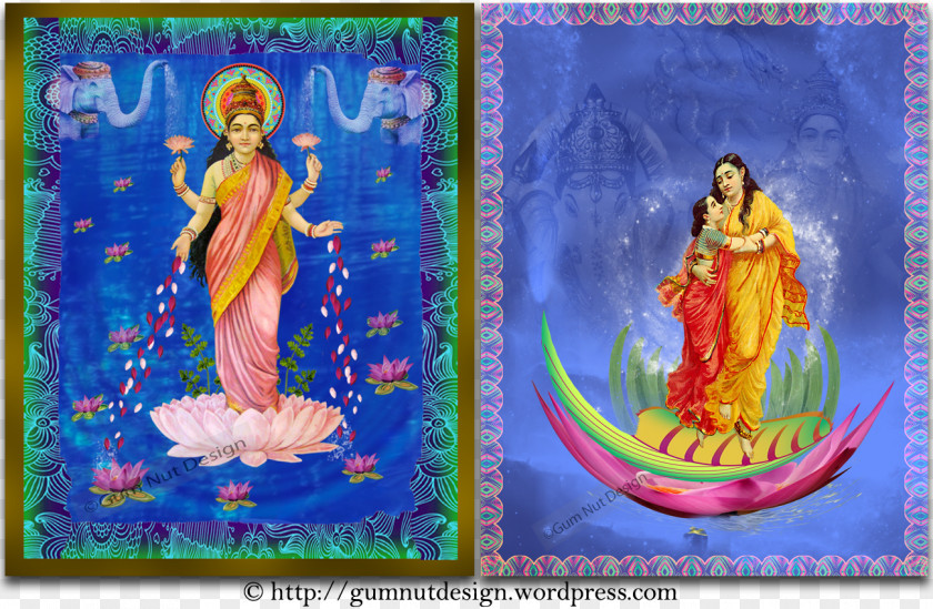 Happy Holi Upanishads Artist Trading Cards Painting Collage PNG