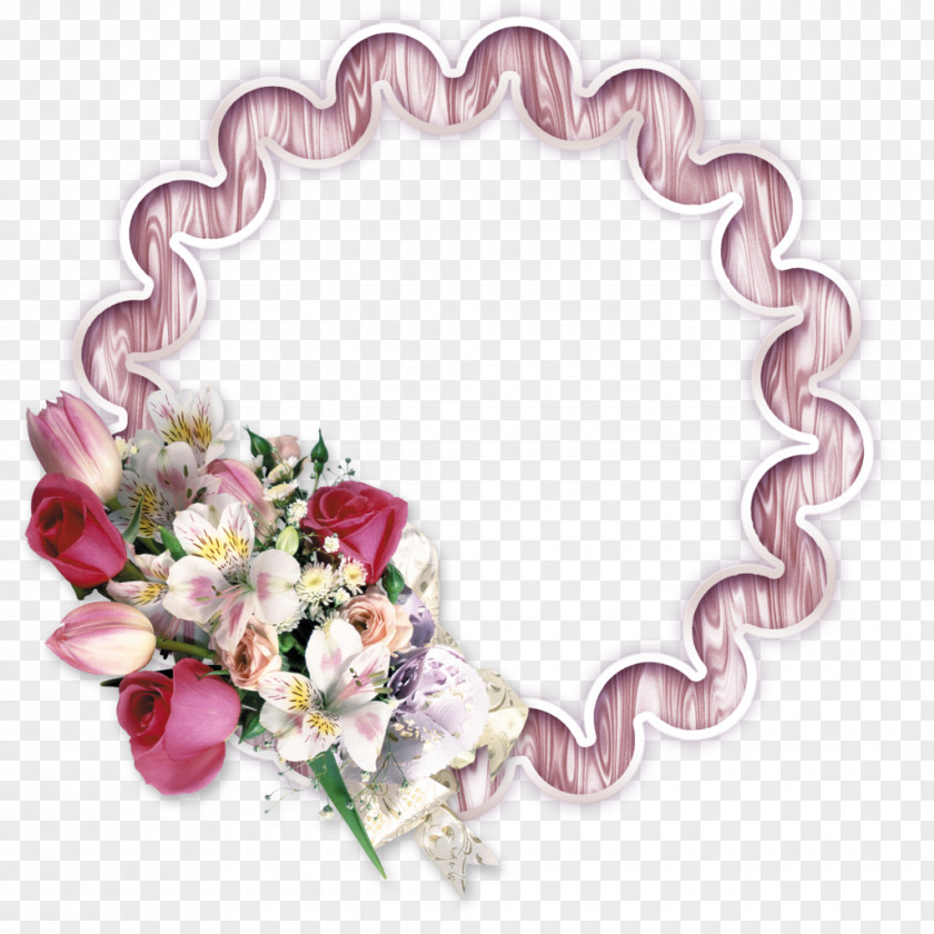 Wreath Flower Picture Frames Clip Art PNG