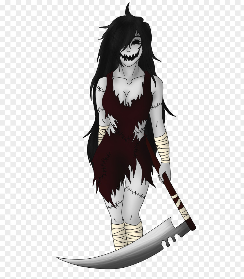 Youtube Creepypasta Scarecrow YouTube Female Jeff The Killer PNG