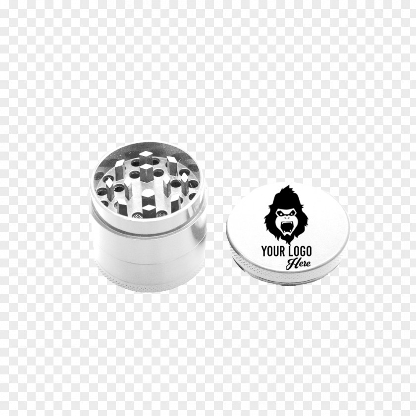 Cannabis Herb Grinder Silver Mid-size Car PNG