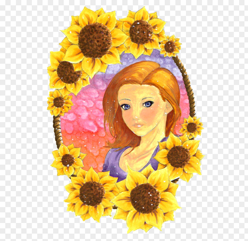 Design Floral Common Sunflower Seed Cut Flowers PNG