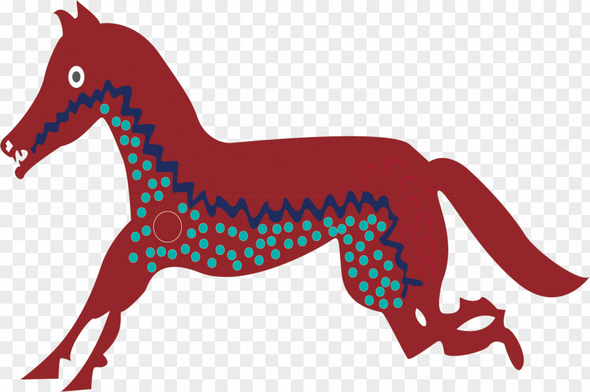 Creative Image Painted Horse Dog Clip Art PNG