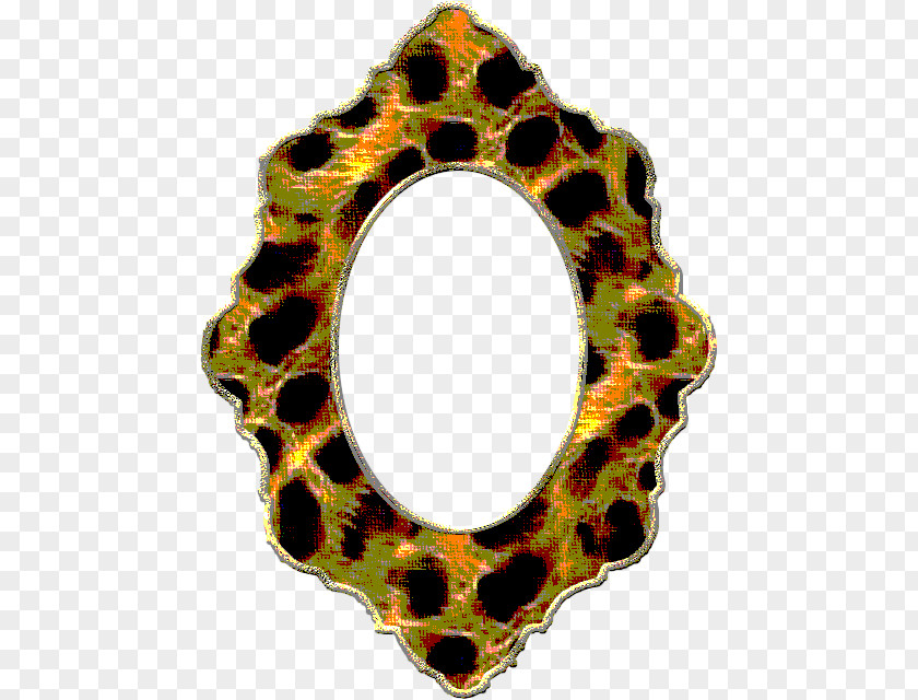 Leopard Print Metal Circle PNG