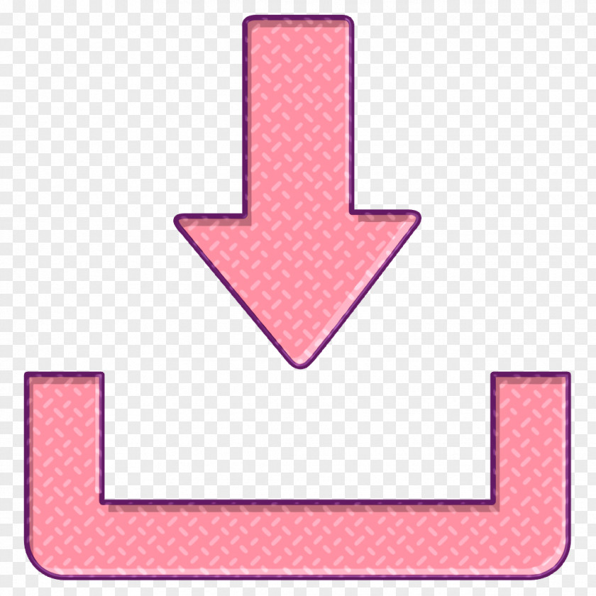 Symbol Pink File Icon Web Download Button PNG