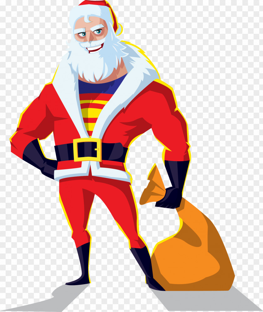 Vector Christmas Santa Claus T-shirt Clip Art PNG