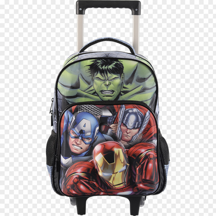 Avengers Kids Backpack Rodinha Xeryus Marvel Comics PNG