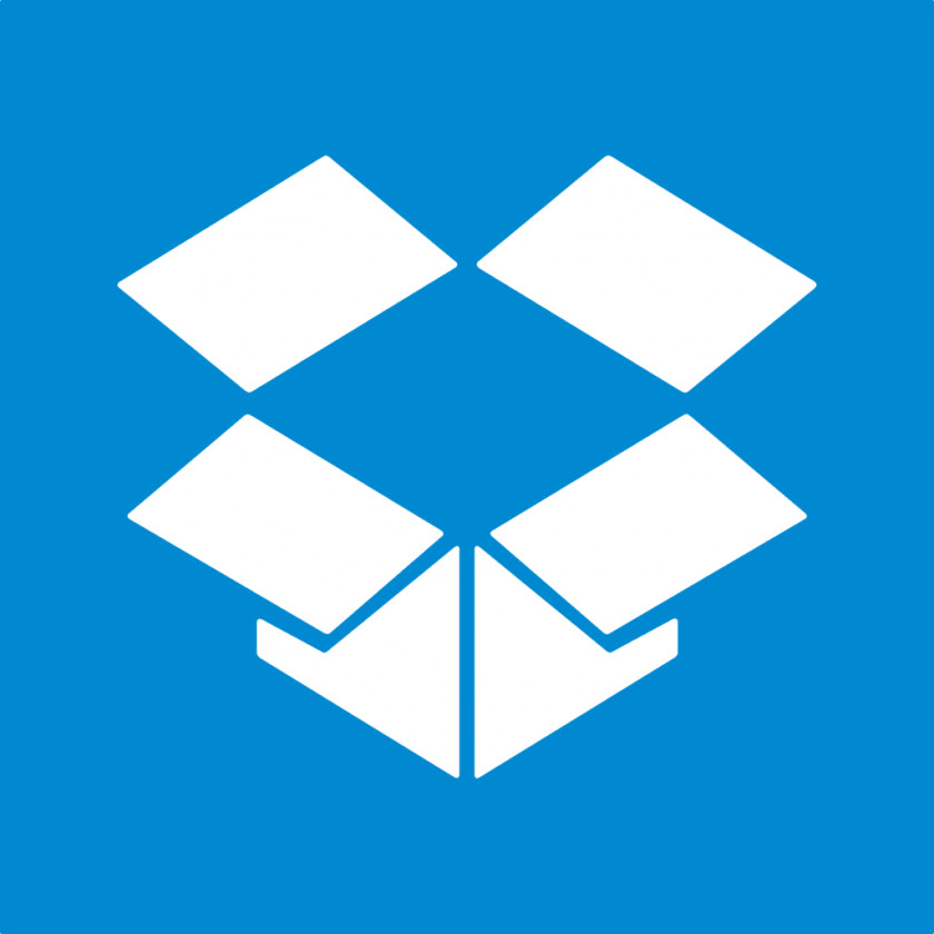 Dropbox Blue Square Triangle PNG