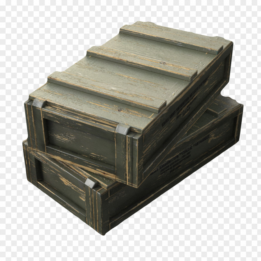 Green Wooden Ammunition Box Wood Crate PNG