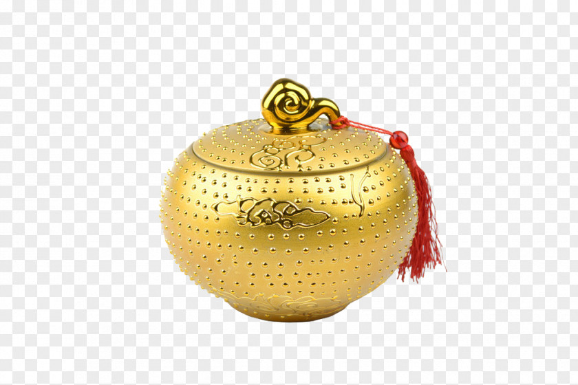 Jinbo Jar Gold Ceramic PNG