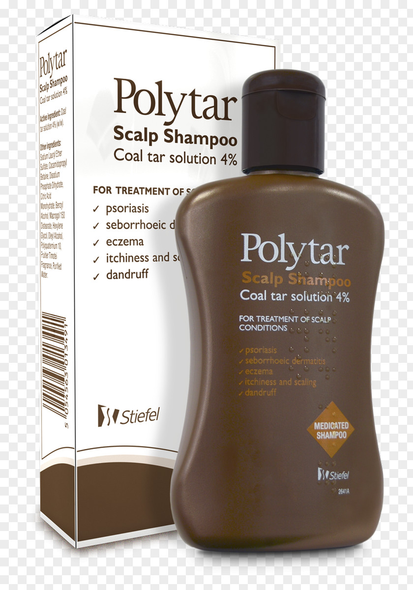 Shampoo Lotion Polytar Scalp Coal Tar Solution 4% Hair Care PNG