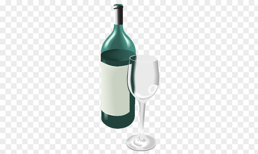 Cartoon Bottle Red Wine Italian Glass PNG