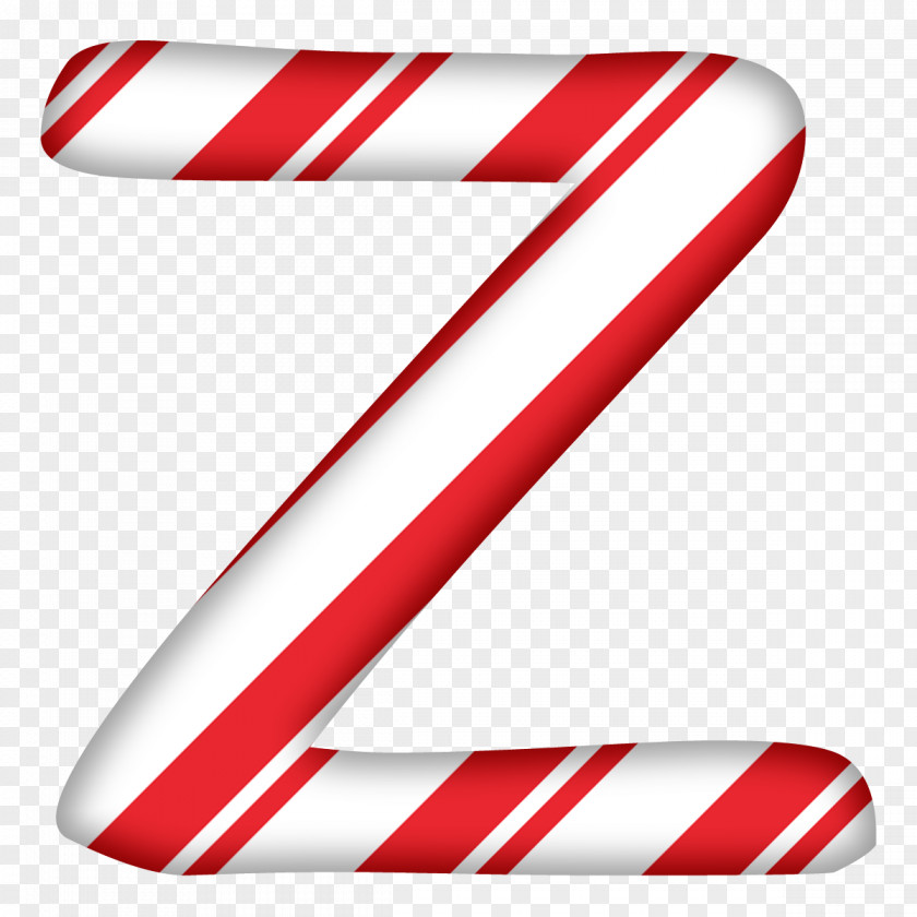 Christmas Candy Cane Letter Digital Scrapbooking PNG