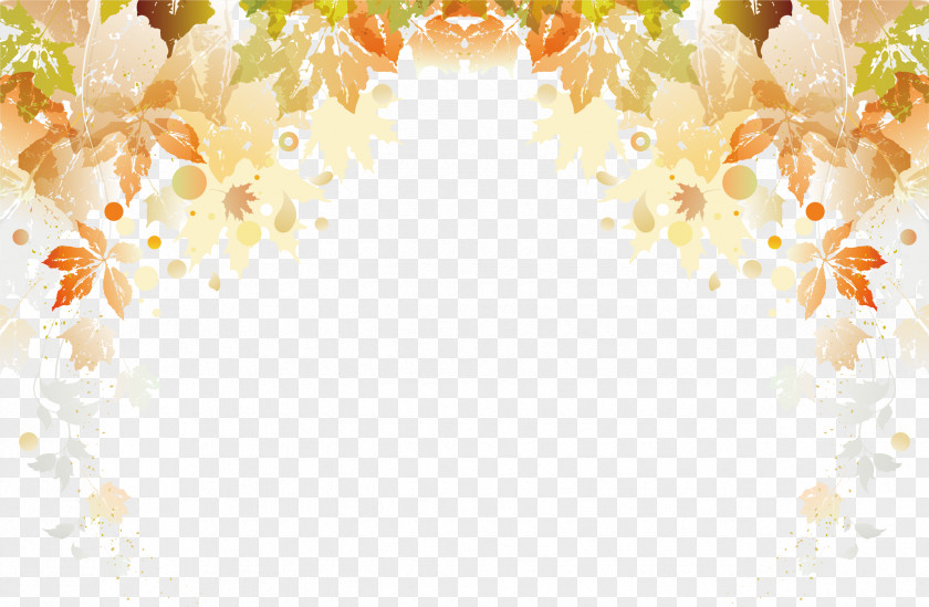 Secret Circle Color Flower Leaf Material Maple Autumn Euclidean Vector PNG