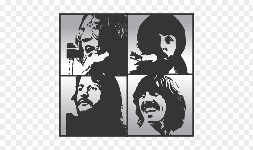 Beatles Silhouettes Let It Be The Stencil Abbey Road Silhouette PNG