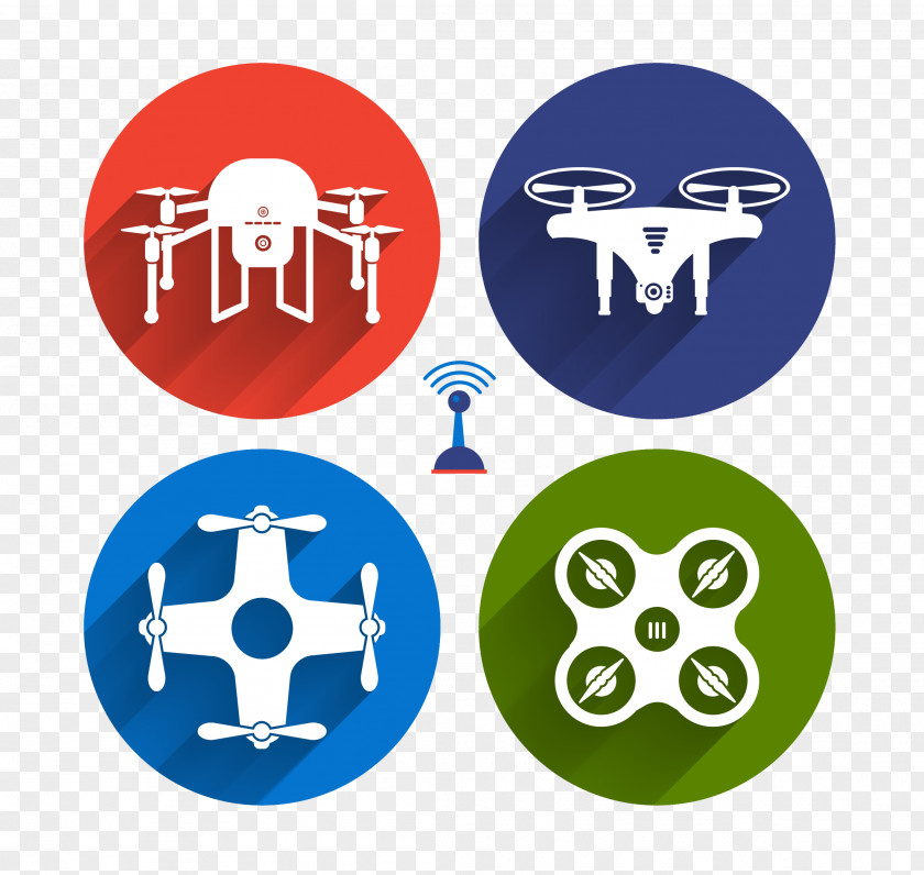 Flat UAV Design Unmanned Aerial Vehicle Icon PNG