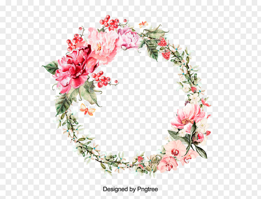 Flower Floral Design Wreath Psd Vector Graphics PNG